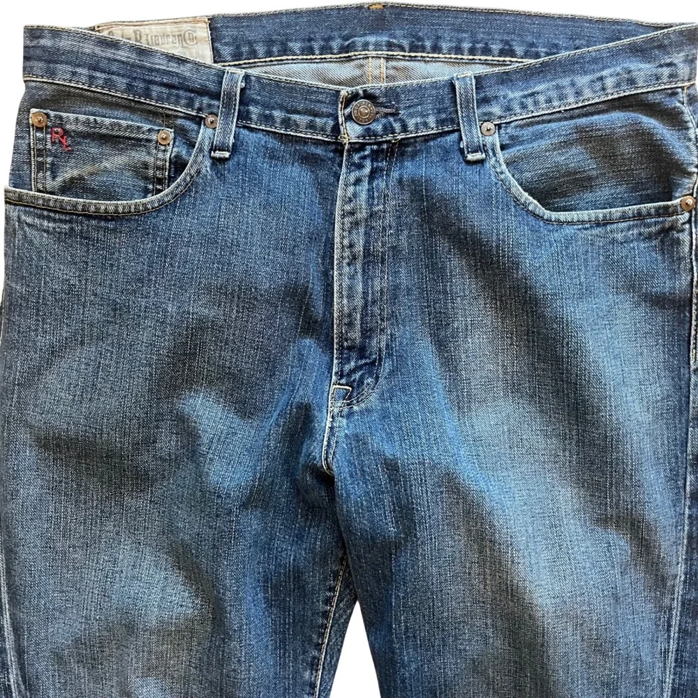 Polo Ralph Lauren Mens Straight Leg Jeans Medium Wash Blue Denim 34x30